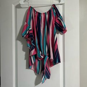 NWOT Striped Pink Lily Cabo top 🌸